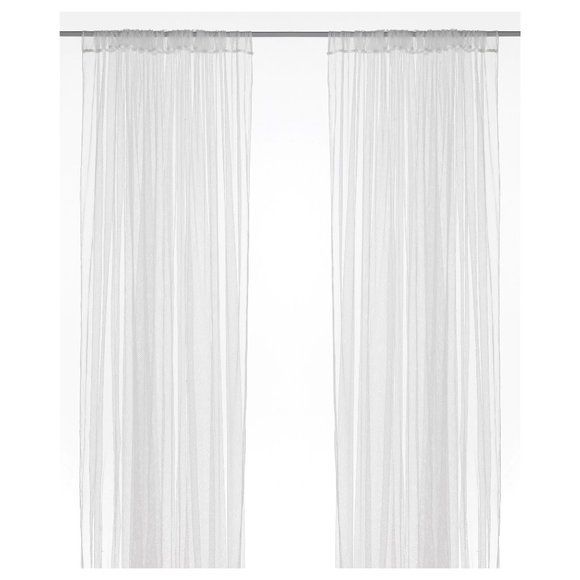 1x - IKEA LILL Curtains Sheer Net White 2 Panels - Picture 4 of 7